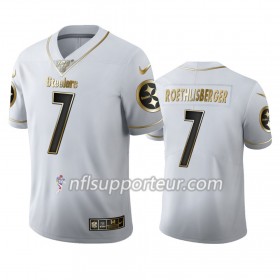 Maillot Homme Pittsburgh Steelers Ben Roethlisberger 7 Nike Blanc Golden Edition 100th